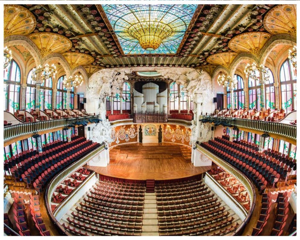 Palau de la Música Catalana music hall in Barcelona, Spain